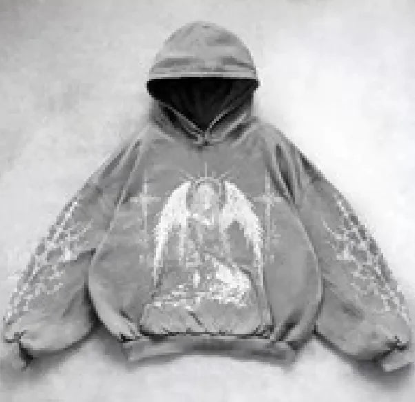 Hooded Printed Hip Hop Y2G Streetwear Sweatshirt