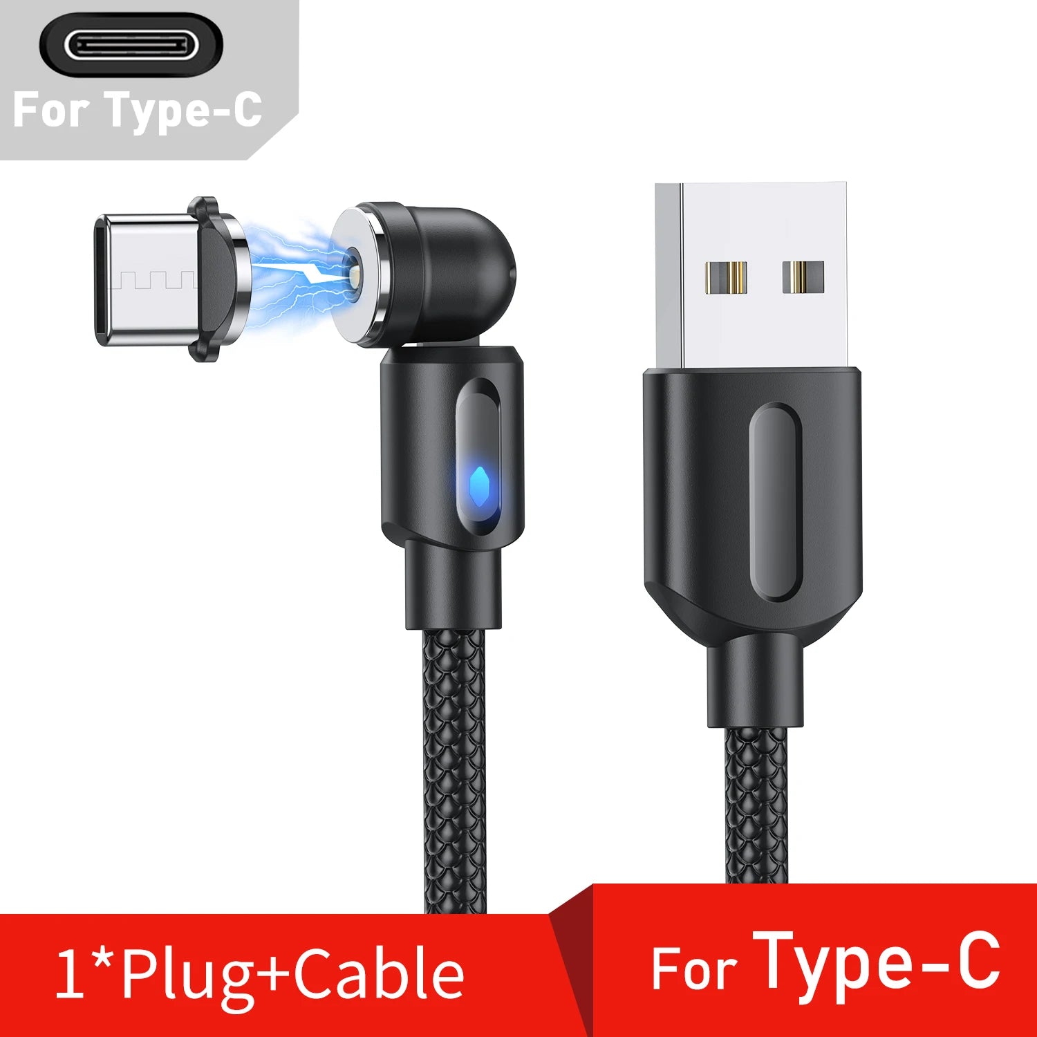 Magnetic Rotating Fast Charging Cable