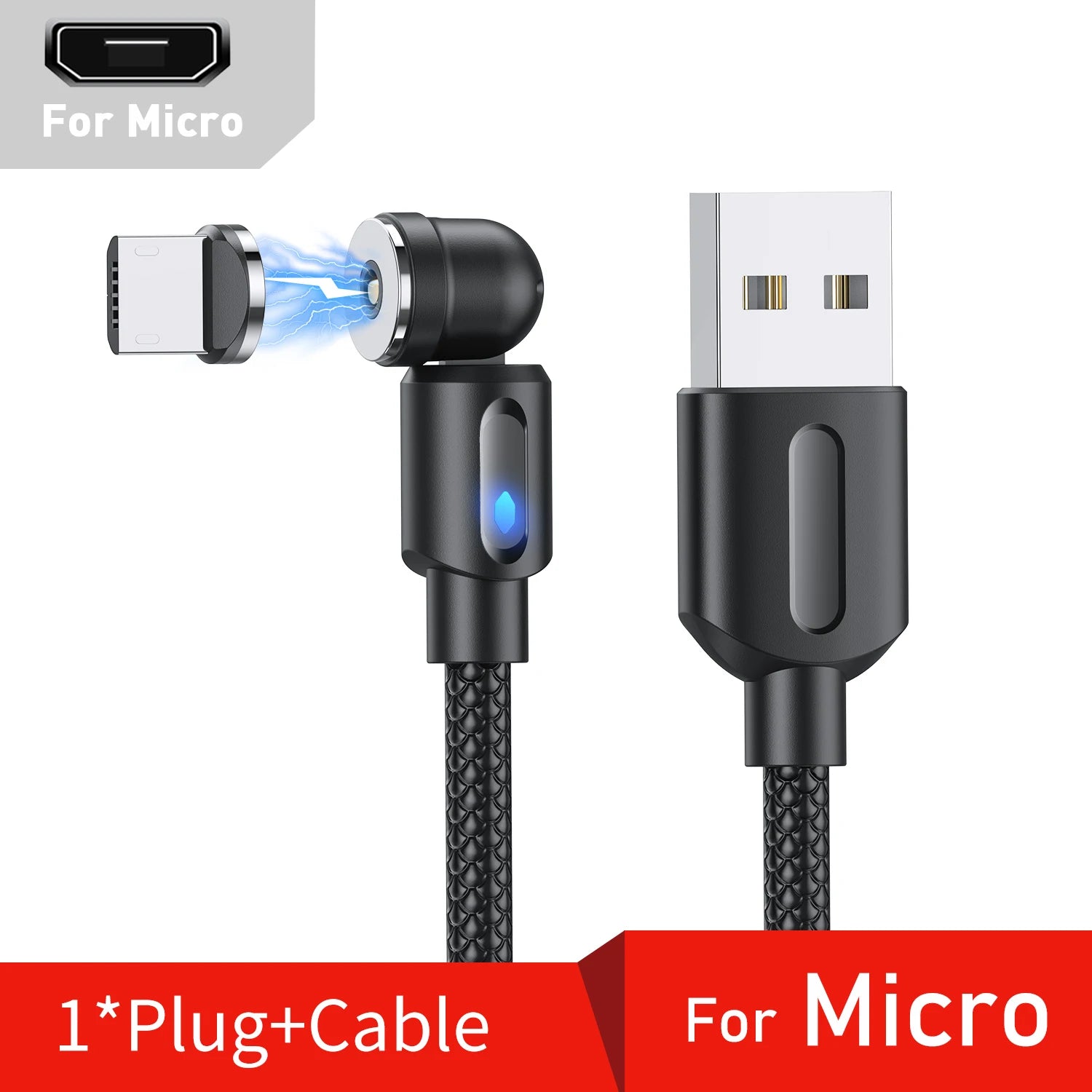 Magnetic Rotating Fast Charging Cable