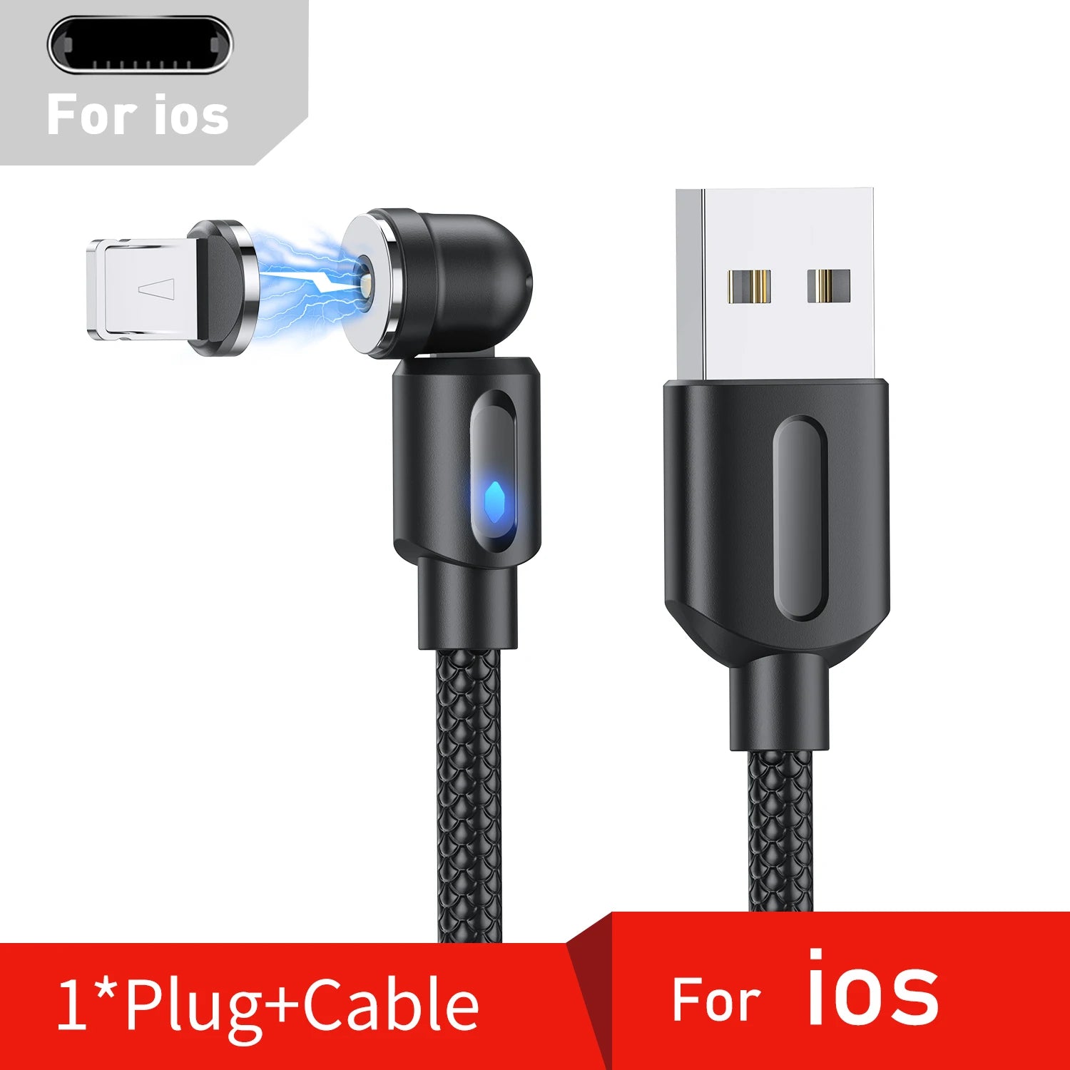 Magnetic Rotating Fast Charging Cable