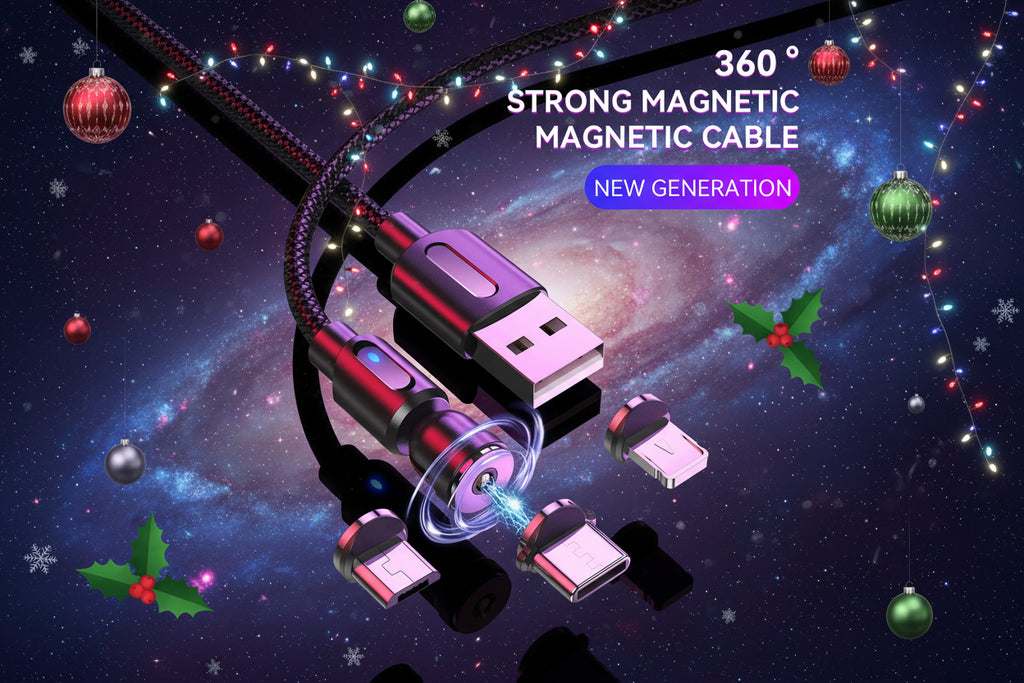 Magnetic Rotating Fast Charging Cable