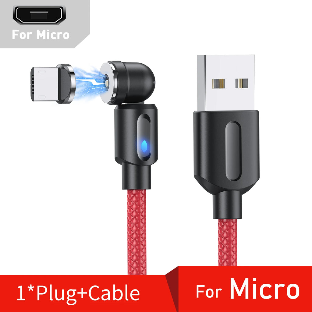 Magnetic Rotating Fast Charging Cable